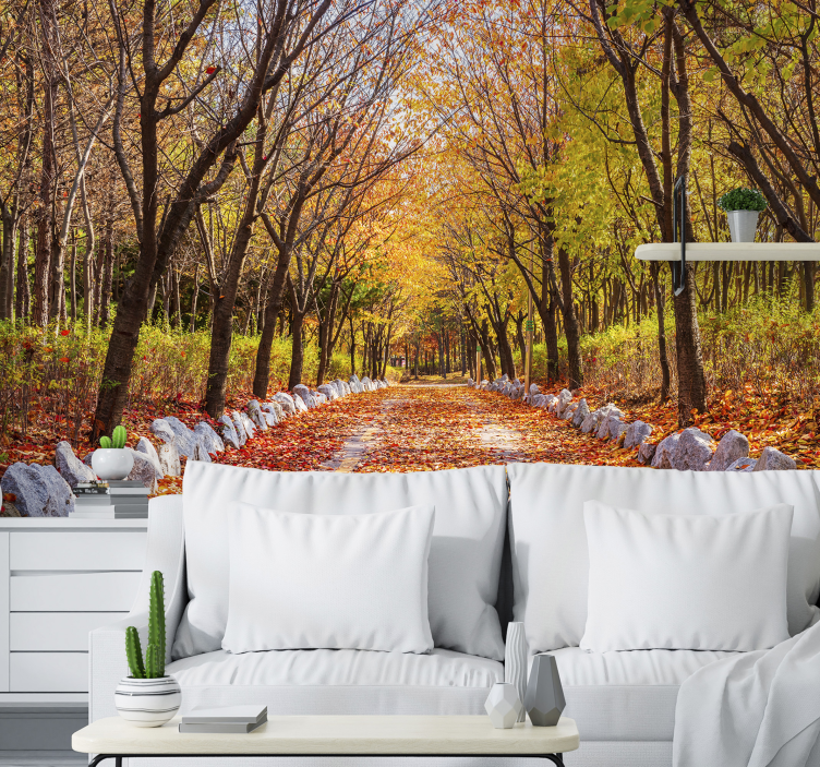 Autumn tree forest wall mural - TenStickers