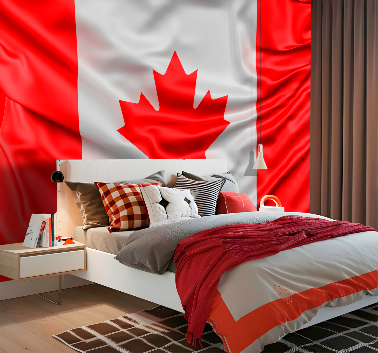 canadian flag wall mural - TenStickers