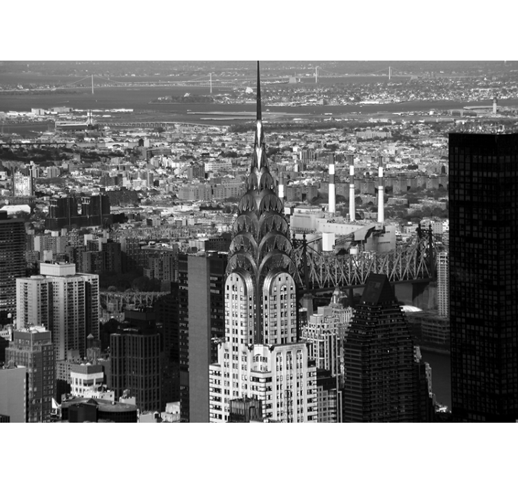 Chrysler Building Skyline wall mural new york - TenStickers