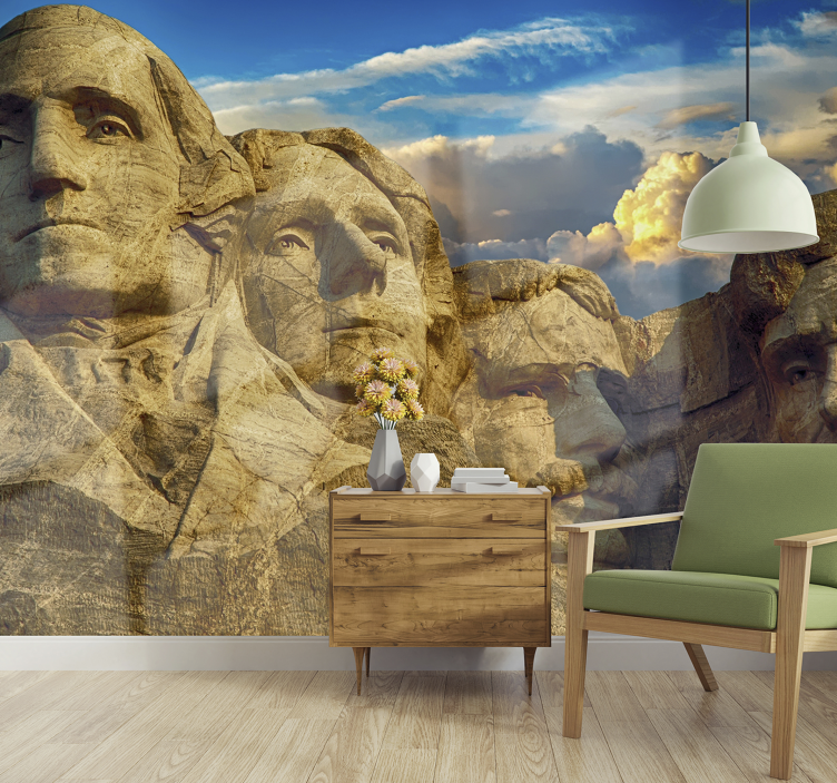 City wall mural mount rushmore monuments - TenStickers