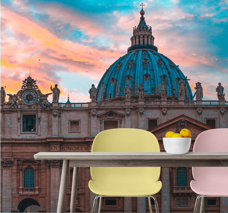 City wall mural st. peter's basilica dome - TenStickers