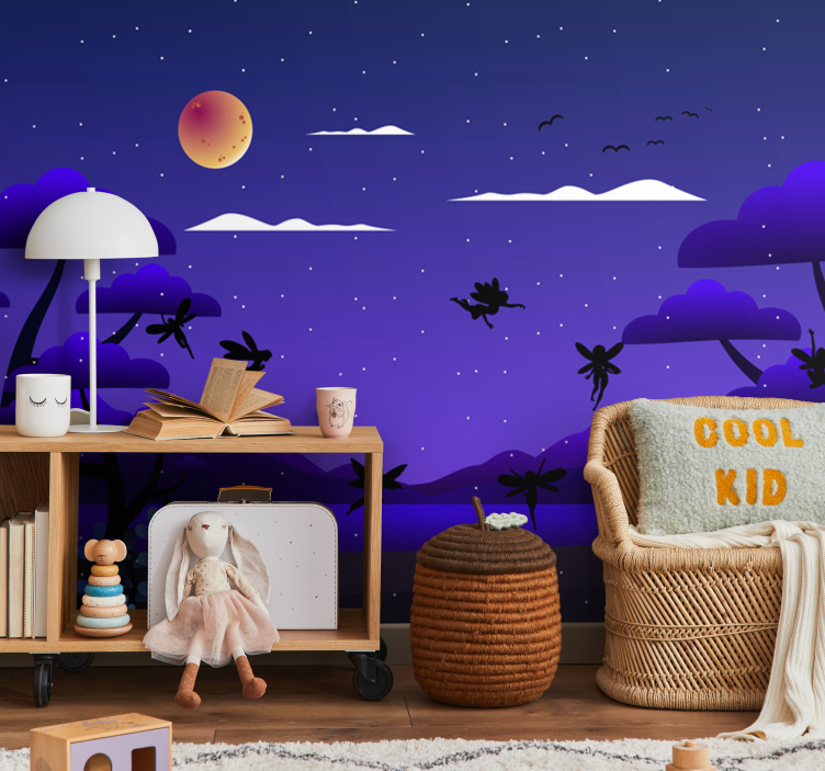Enchanted Night Sky childrens wall mural - TenStickers