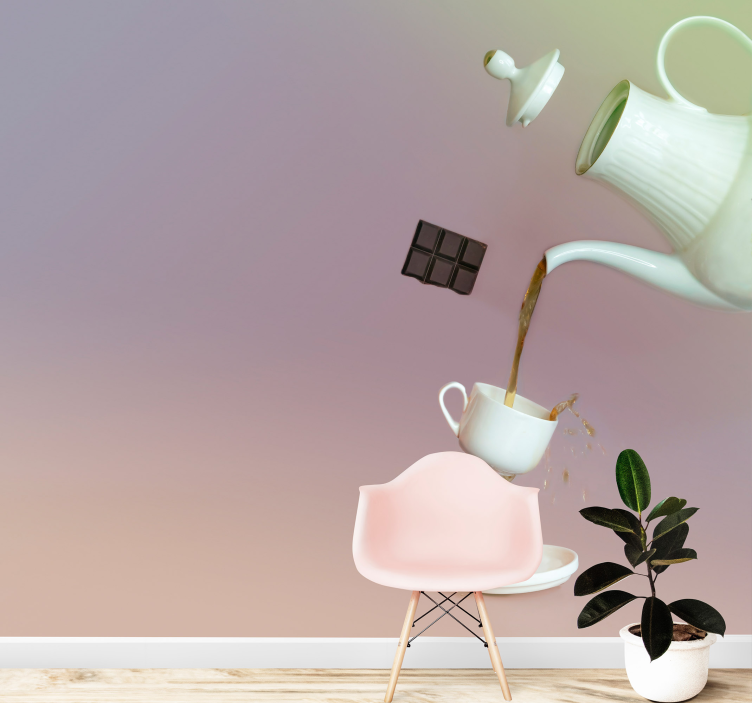 Floating Tea Moments music wall mural - TenStickers