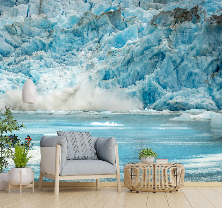 Glacial Ice Panorama wall mural nature - TenStickers