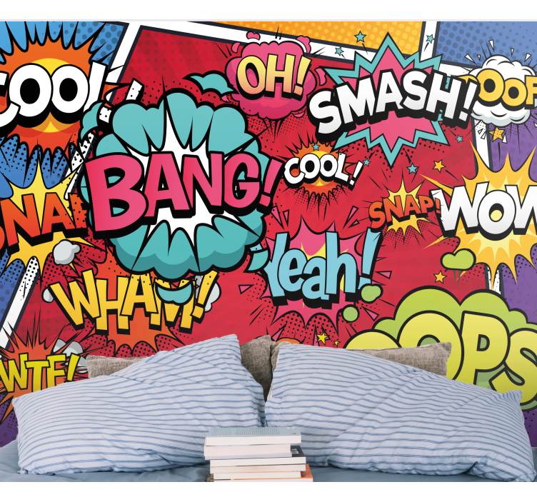 Graffiti wall mural comic sound effects - TenStickers