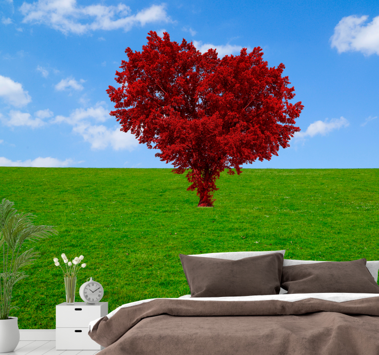 Heart shaped tree wall mural - TenStickers