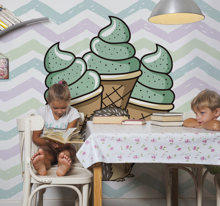 Ice Cream Delight wall mural fantasy - TenStickers