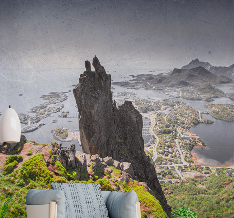 Majestic rock formation landscape wall mural - TenStickers