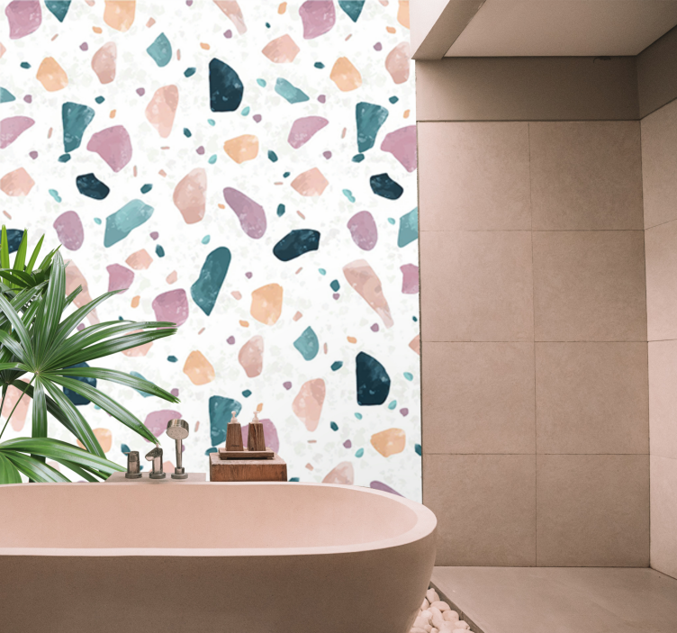 Original terrazzo pattern Bathroom Murals - TenStickers