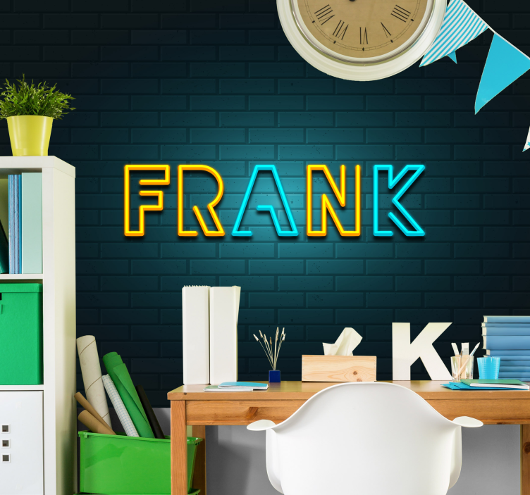 Personalised glowing name custom wall mural - TenStickers