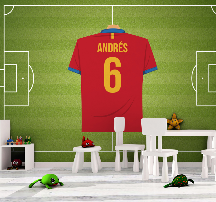 Personalized wall mural personalized soccer jersey - TenStickers