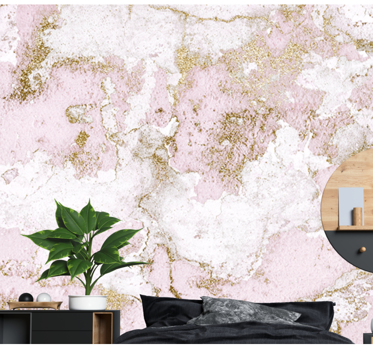Pink aged old cracked paint Wall Murals - TenStickers