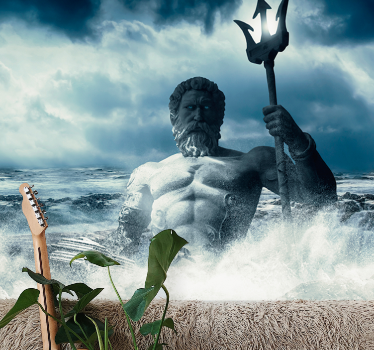 Poseidon art design Classic Art Wall Mural - TenStickers