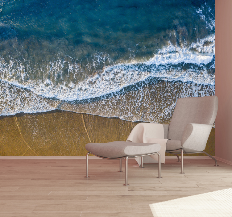 Sand and sea sea wall mural - TenStickers
