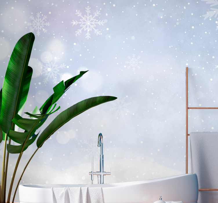 Snowflakes Christmas wall mural - TenStickers