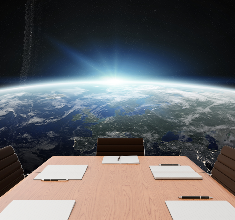 Space design planet earth space wall mural - TenStickers