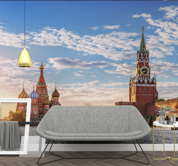 St. Basil's Cathedral city wall mural - TenStickers
