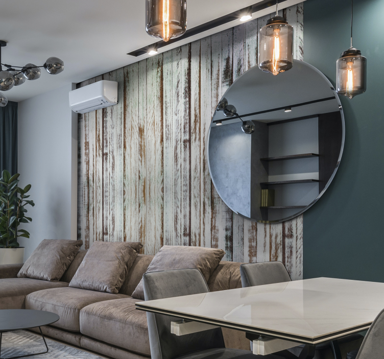 Stripping wood wall mural - TenStickers