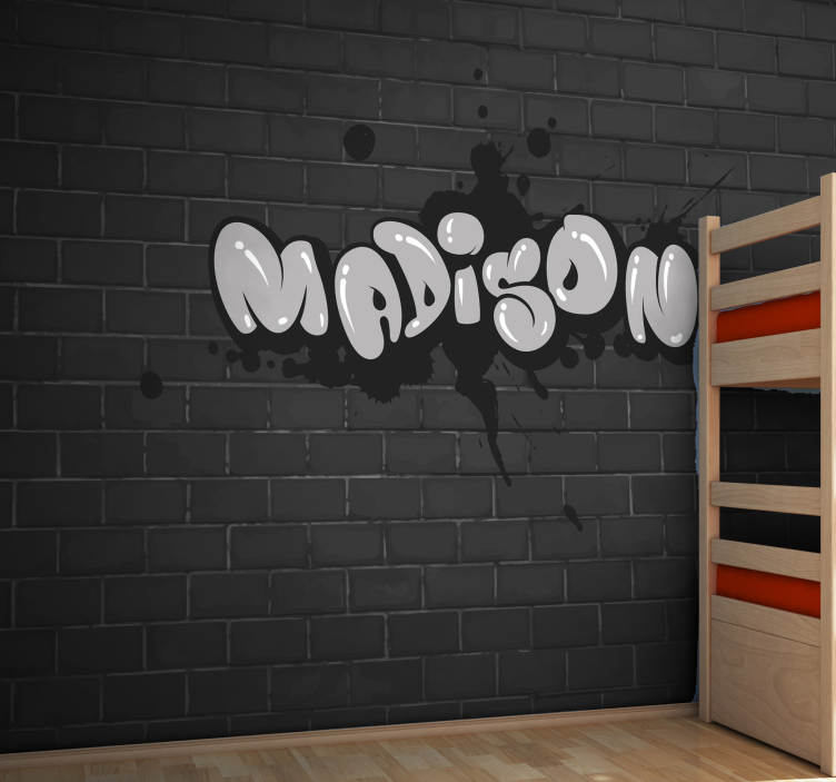 Stylish name design graffiti wall mural - TenStickers