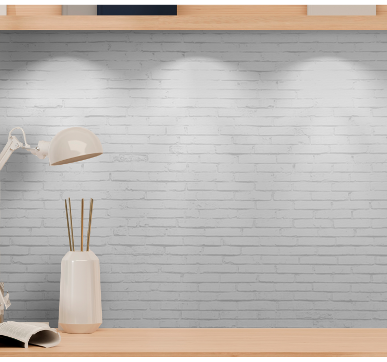 Texture wall mural white brick design - TenStickers