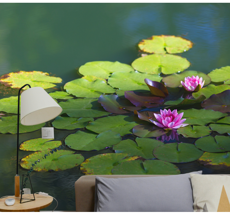 Two lotus flowers wall mural - TenStickers