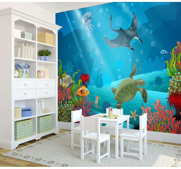 Underwater Fantasy childrens wall mural - TenStickers