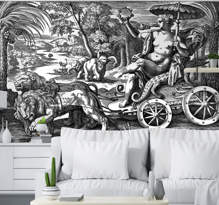 Vintage jungle wall mural - TenStickers