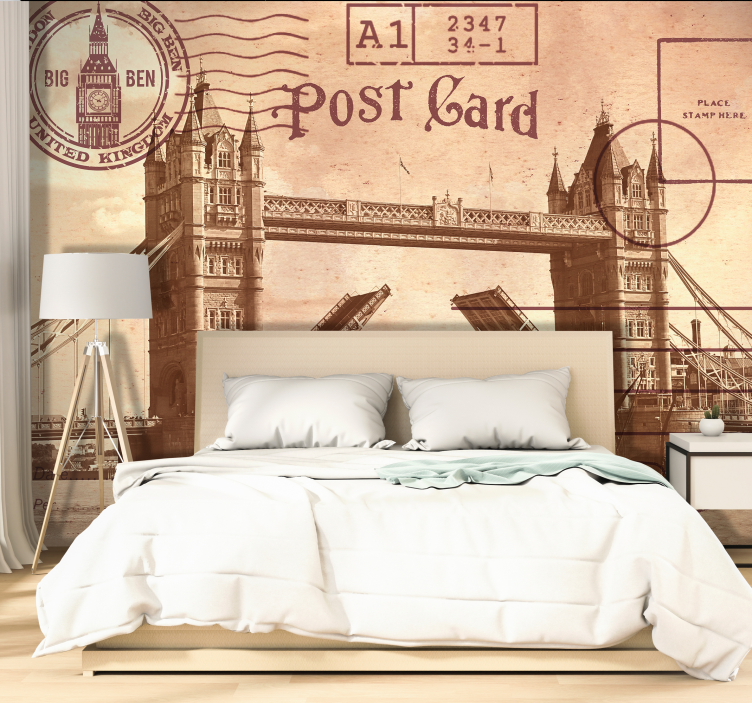 Vintage London Postcard wall mural london - TenStickers