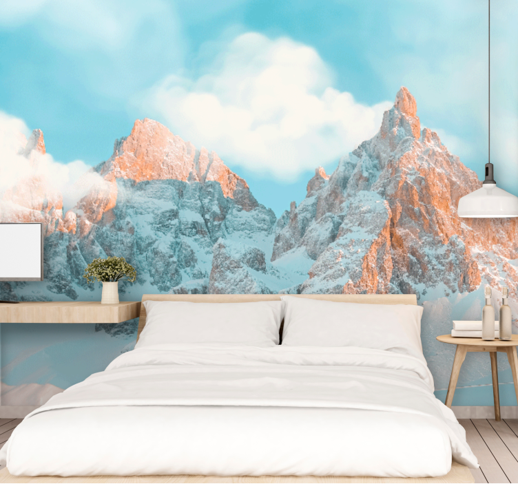 Wall mural mountain regal frosty summits - TenStickers