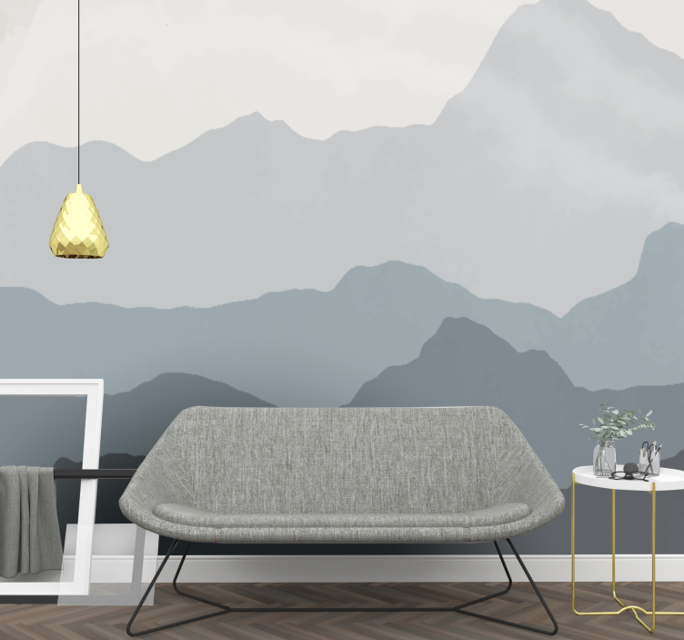Wall mural mountain tranquil mountain landscape - TenStickers