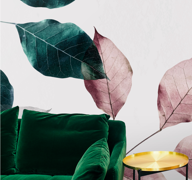 Wall mural nature elegant leaf design - TenStickers