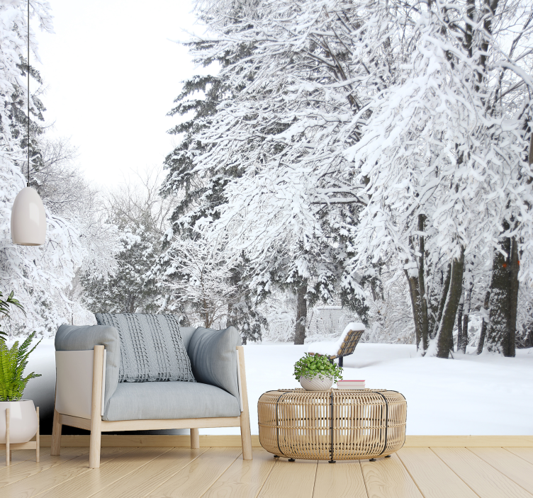 Wall mural nature tranquil winter landscape - TenStickers