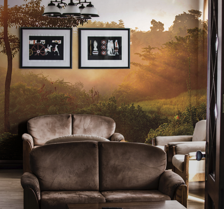 Wall mural nature tranquil woodland scene - TenStickers