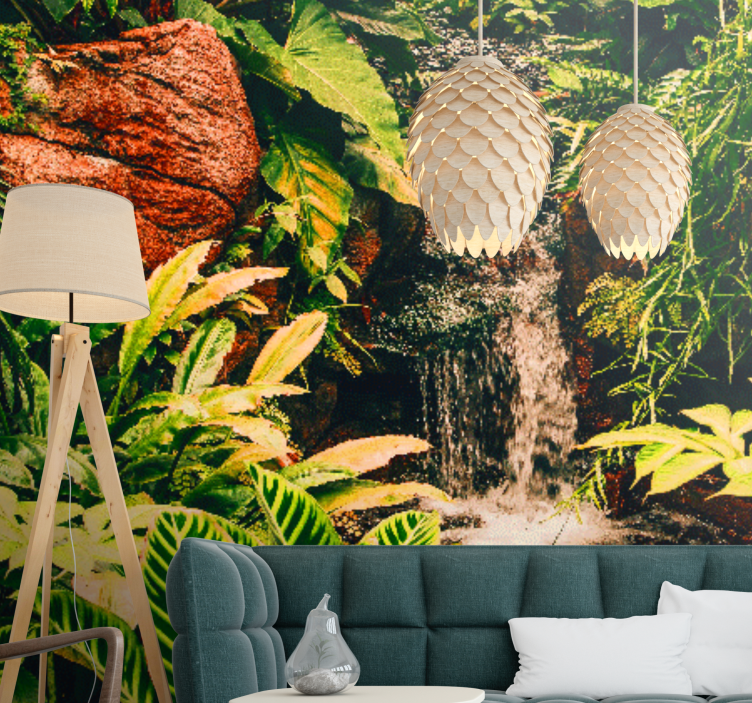 Wall mural nature vibrant tropical landscape - TenStickers