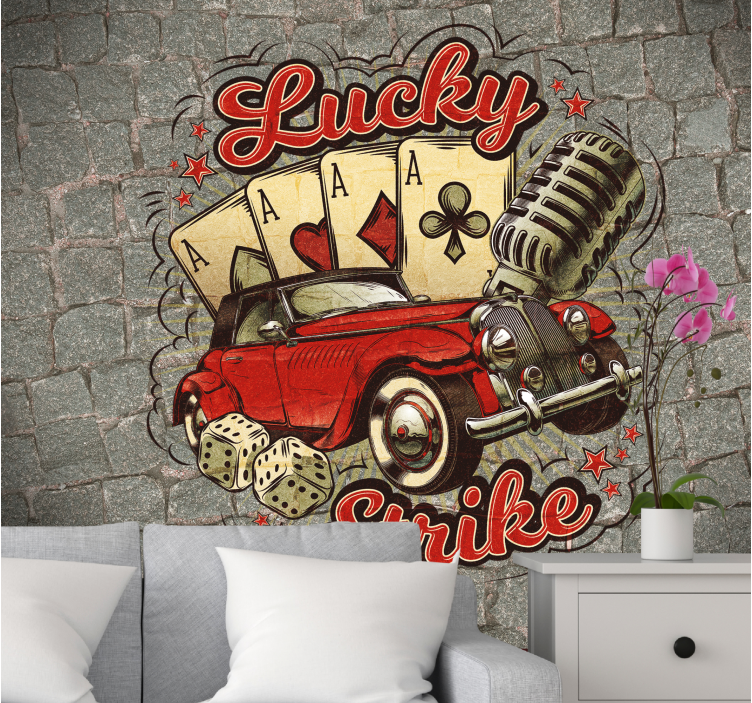 Wall mural vehicle lucky car designs - TenStickers