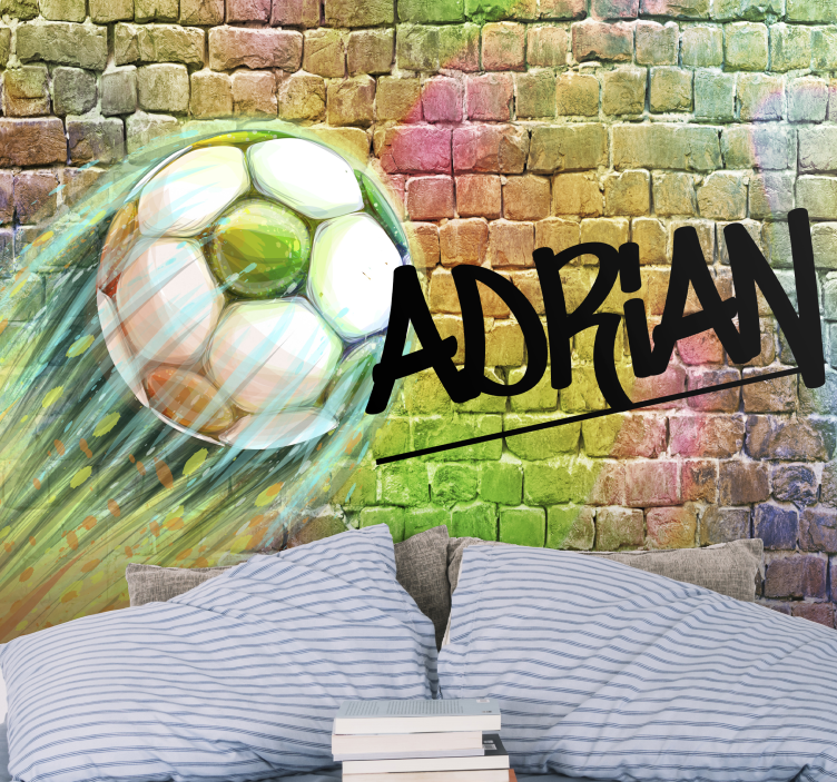 Wall mural vehicle soccer ball movement - TenStickers
