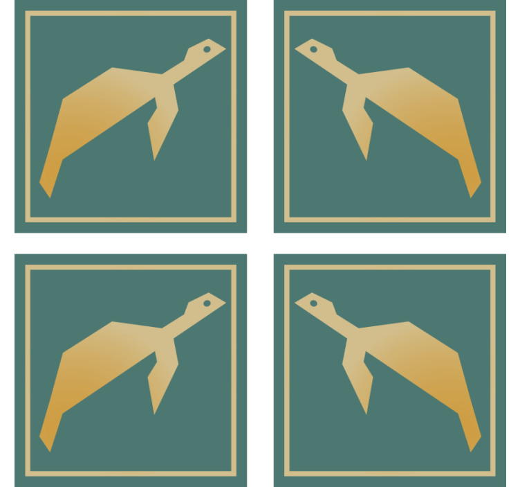 Modern coasters geometric animal designs - TenStickers