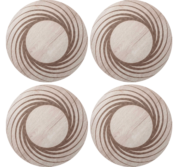 Texture coasters with natural round designs - TenStickers