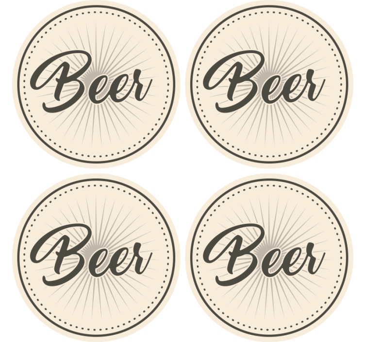 Beer mats elegant brew typography - TenStickers