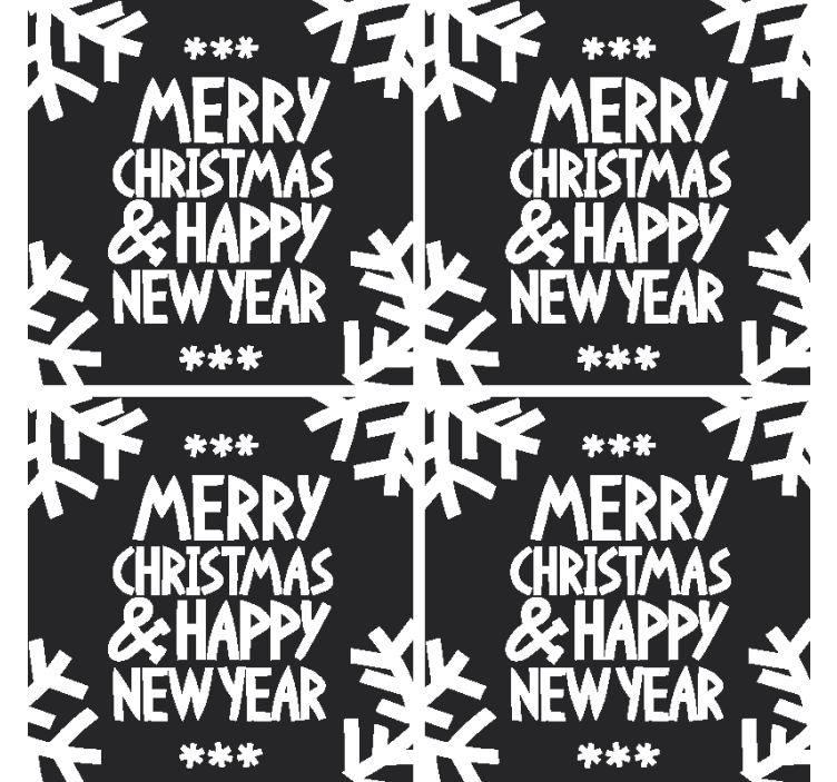 Merry Christmas and happy new year coaster - TenStickers