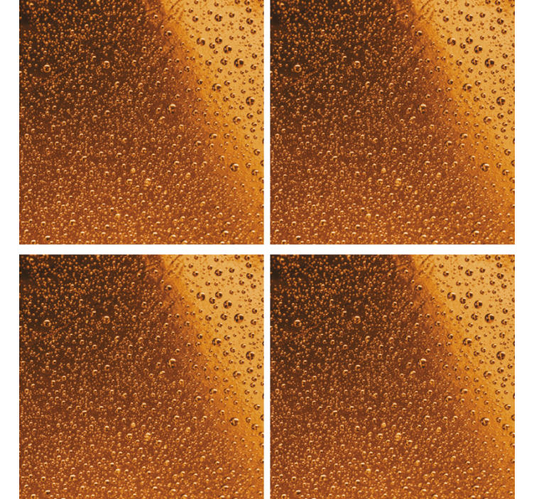 Beer mats with amber droplet patterns - TenStickers