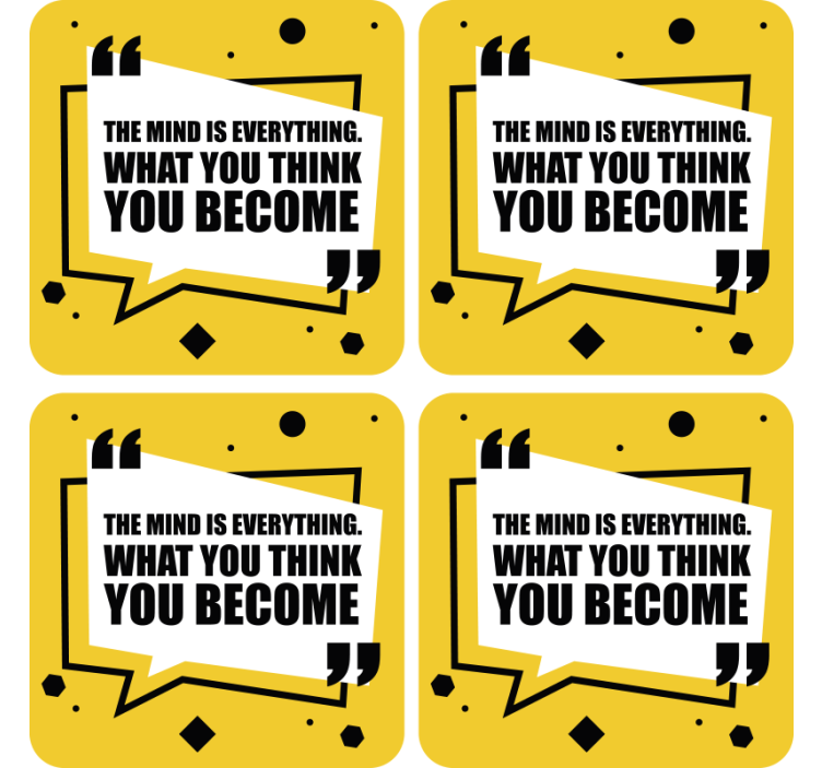 Motivational quote what you bring text coasters - TenStickers
