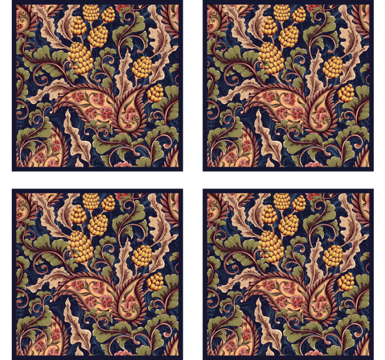 Realistic Paisley Illustration drink coaster - TenStickers