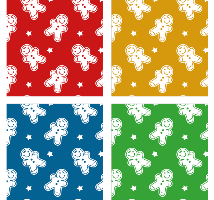 Christmas coaster gingerbread character design - TenStickers