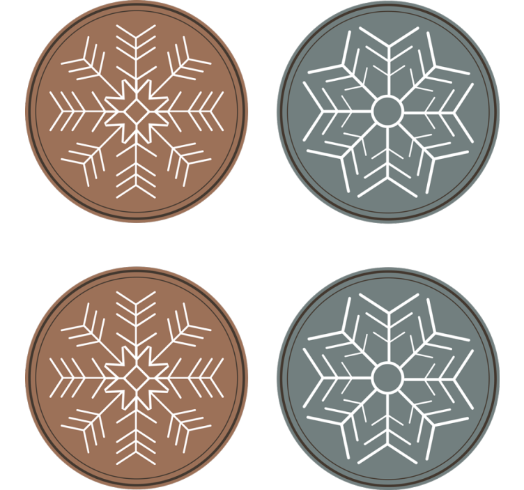 Christmas coaster snowflake pattern collection - TenStickers