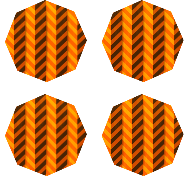 Halloween coaster chevron pattern in orange - TenStickers