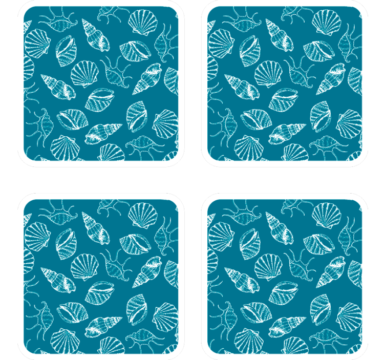 Texture coasters shell pattern design - TenStickers