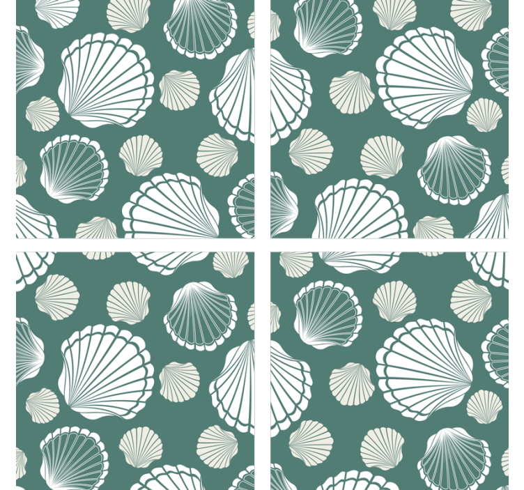 Texture coasters seashell pattern design - TenStickers