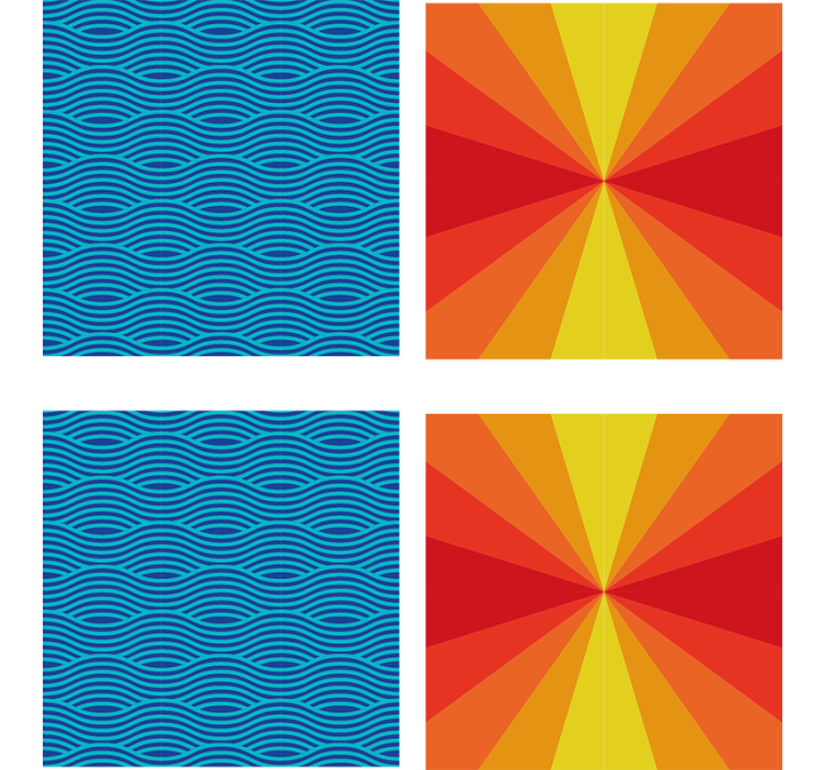 Texture coasters in vibrant color explosion - TenStickers