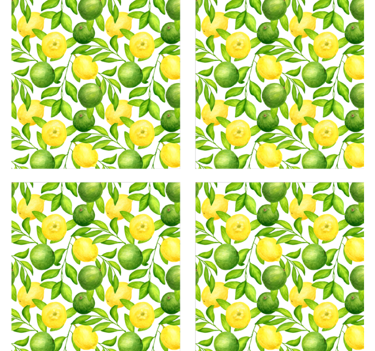 Texture coasters lively citrus floral design - TenStickers